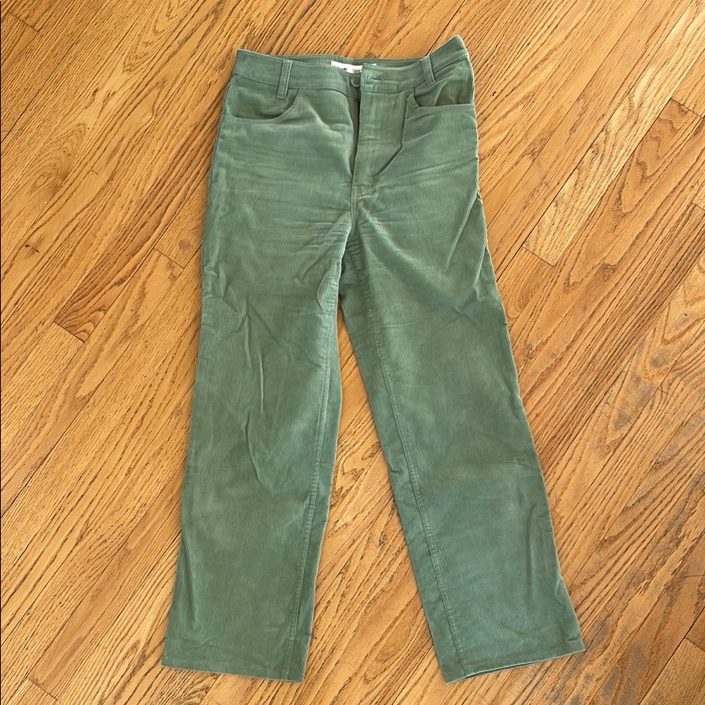 Entireworld Women’s Green Corduroy wide leg Pants